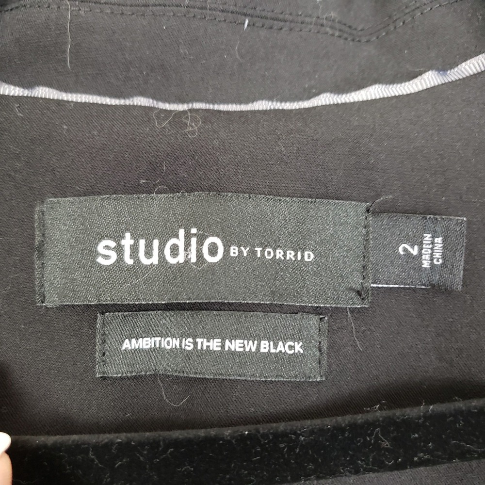 Torrid Studio Size 2X Blazer Jacket Ambition Is The New Black Career Coorporate - Picture 5 of 10